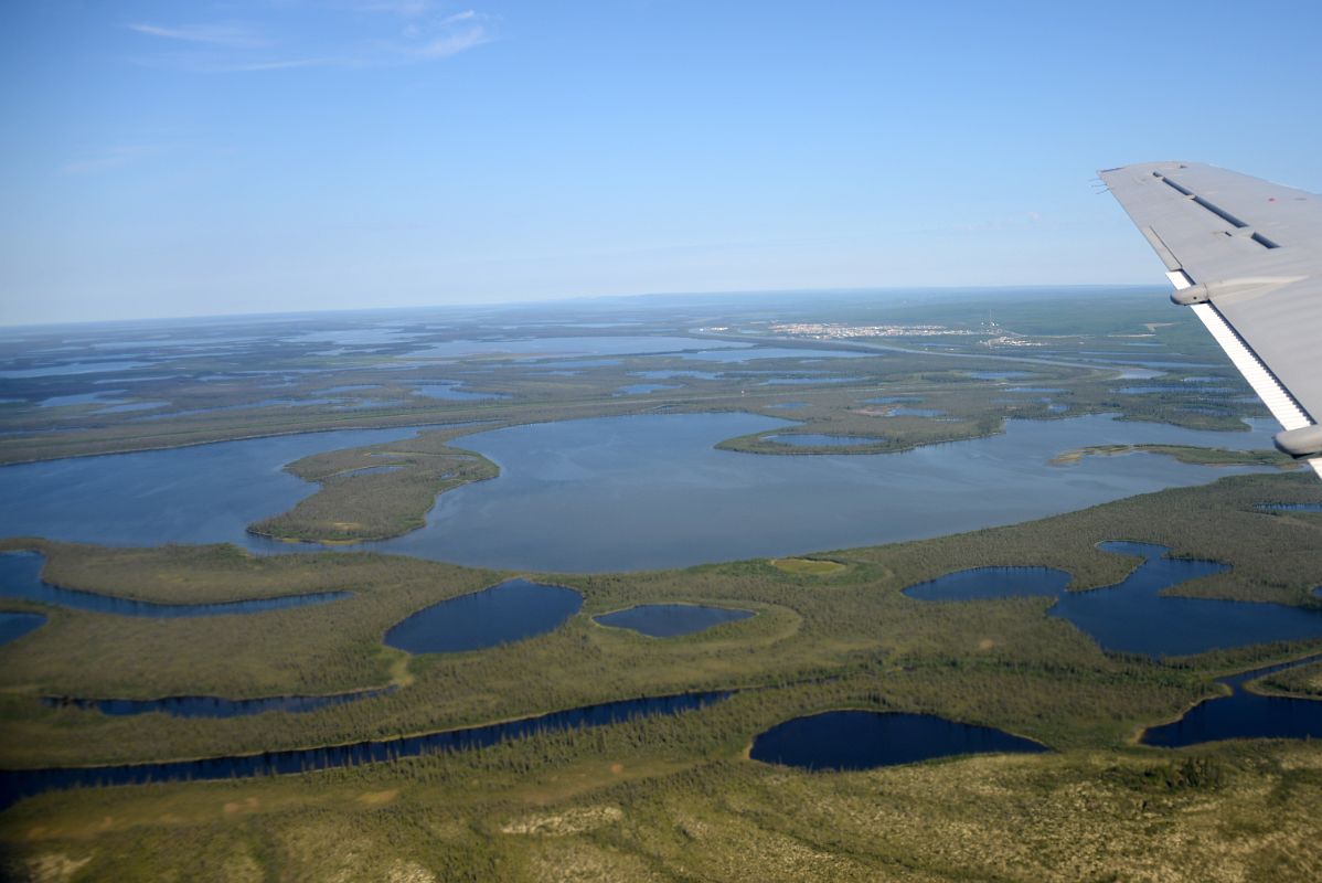 07A Approaching Inuvik Northwest Territories Airport With Inuvik And Mackenzie Delta